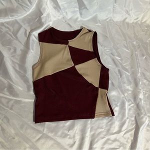 YesStyle Korean Color Block Tank Top